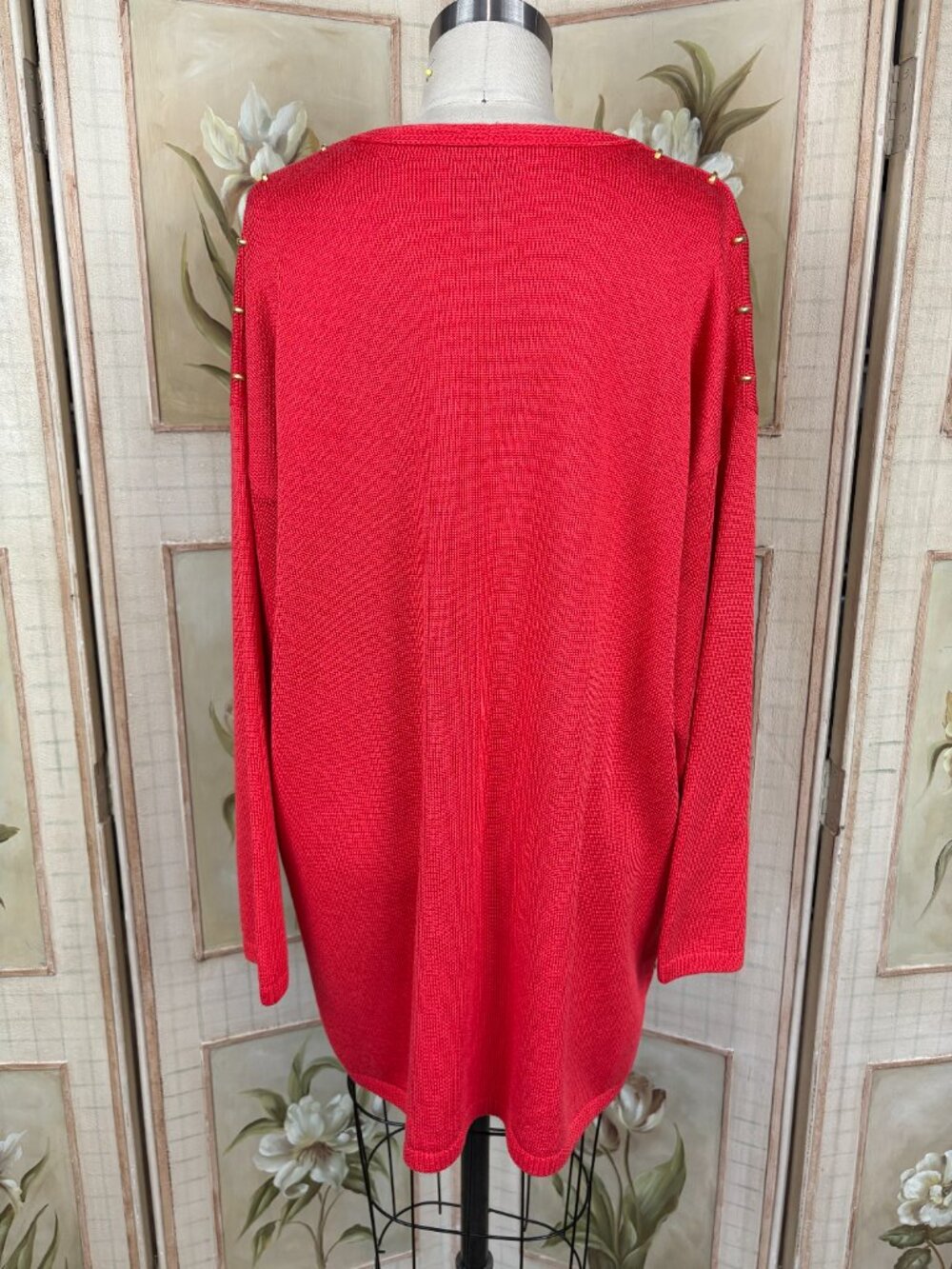 Vintage Escada Sweater, Red - Picture 4 of 5